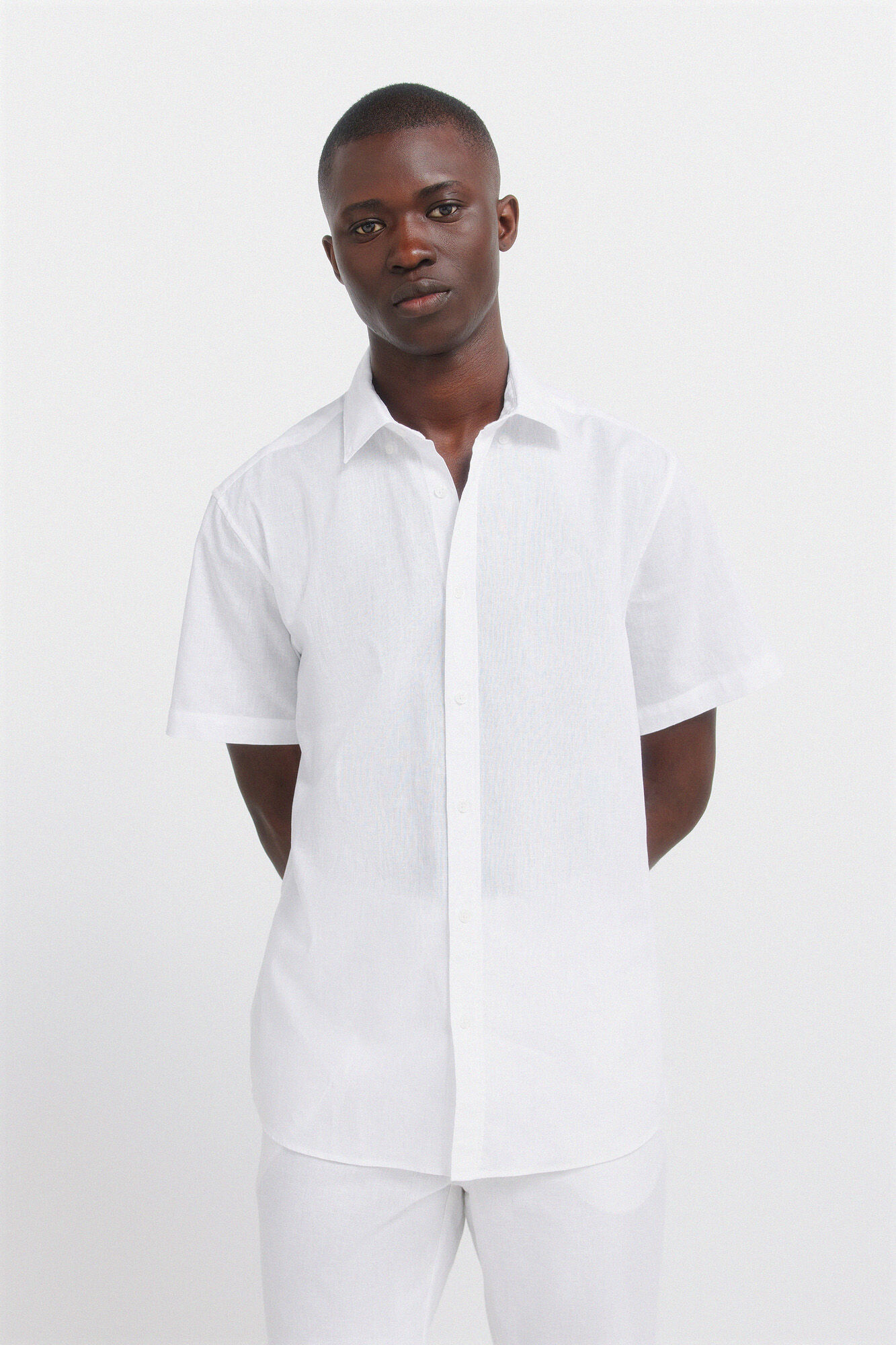 Springfield Camisa de manga corta de lino