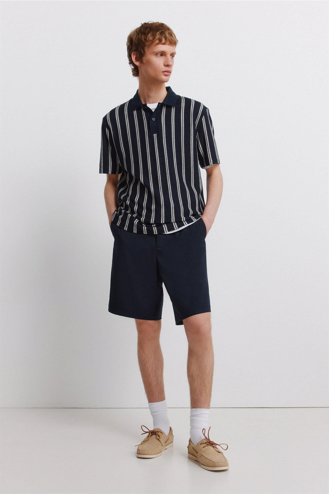 Springfield Polo de rayas regular fit azul