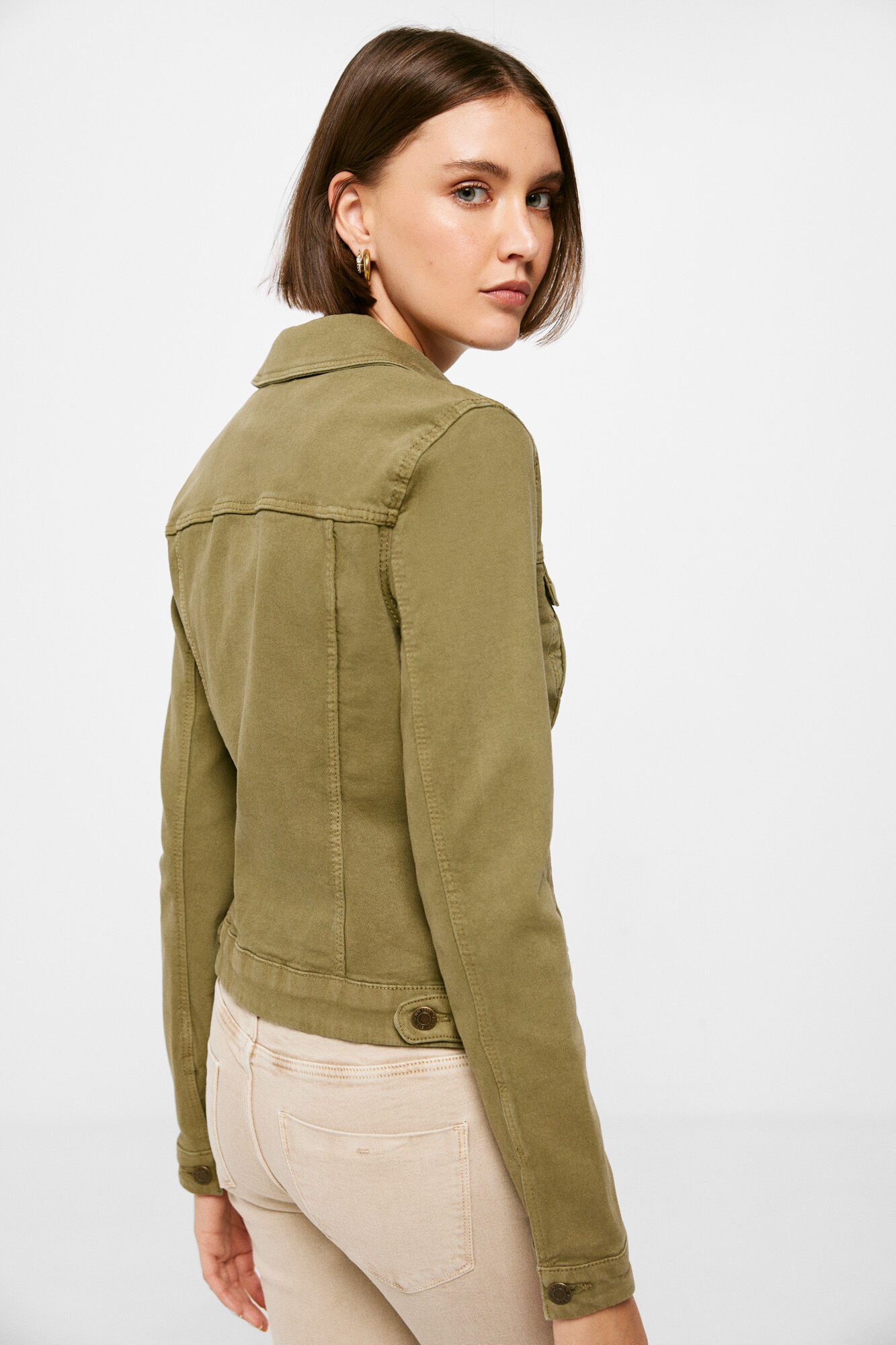 Springfield Chamarra Vaquera Color Algod&oacute;n kaki