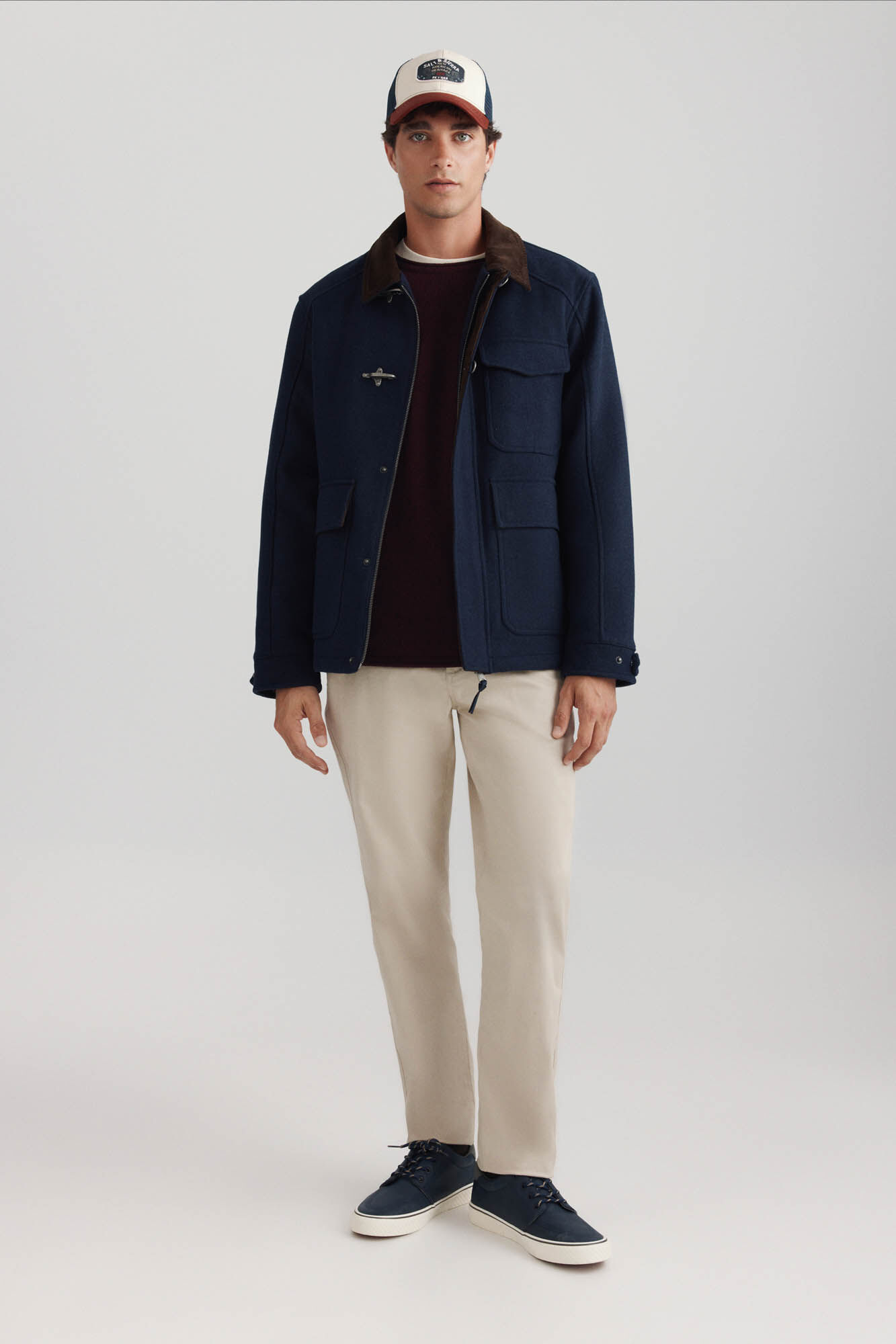 Springfield Su&eacute;ter liso con trenzado y cuello alto