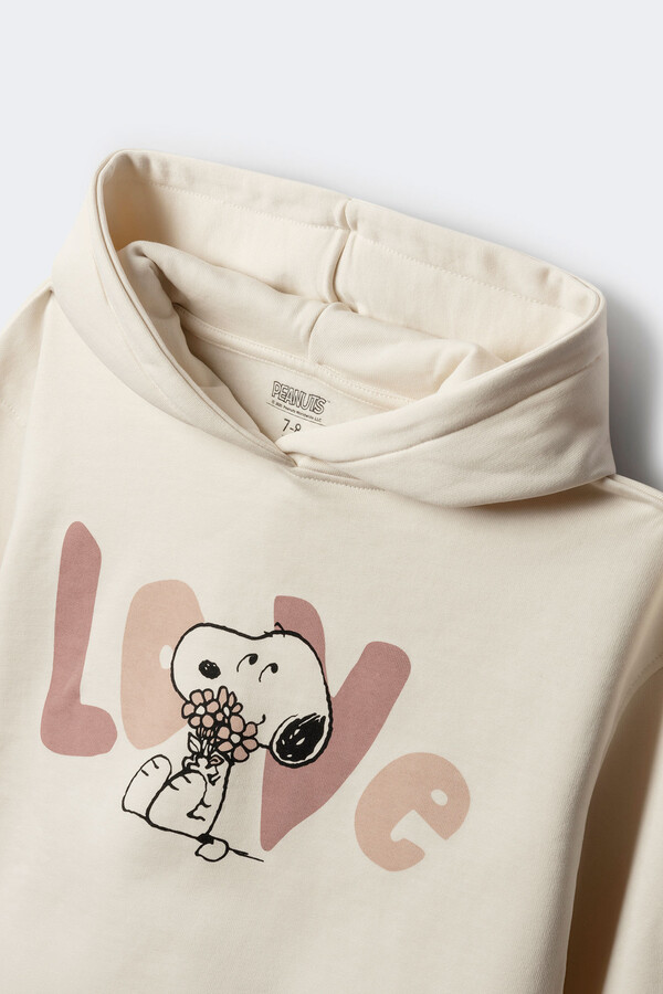 Springfield Kids Sudadera con capucha Snoopy niña. blanco