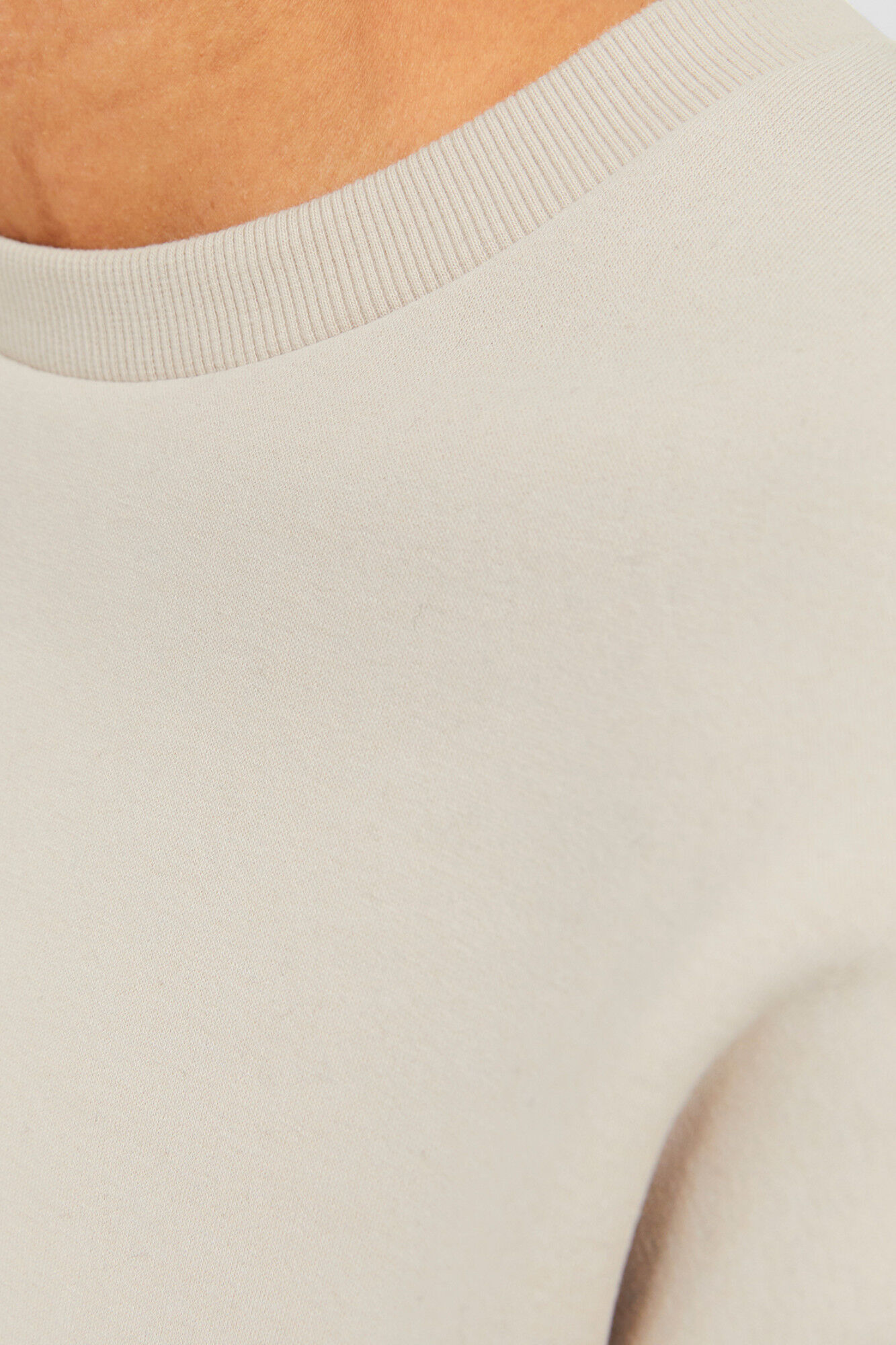 Jack & Jones Sudadera b&aacute;sica de cuello redondo gris