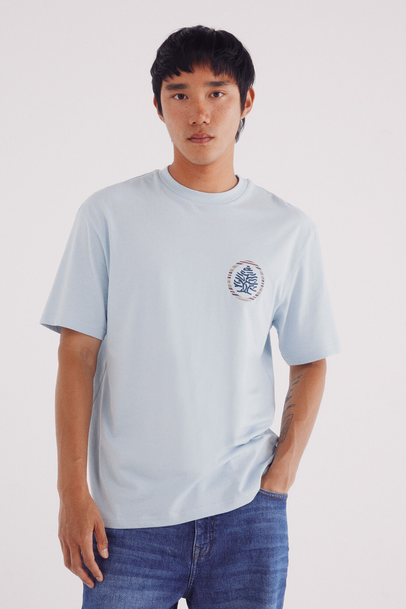 Springfield Playera &aacute;rbol &eacute;tnica estampado