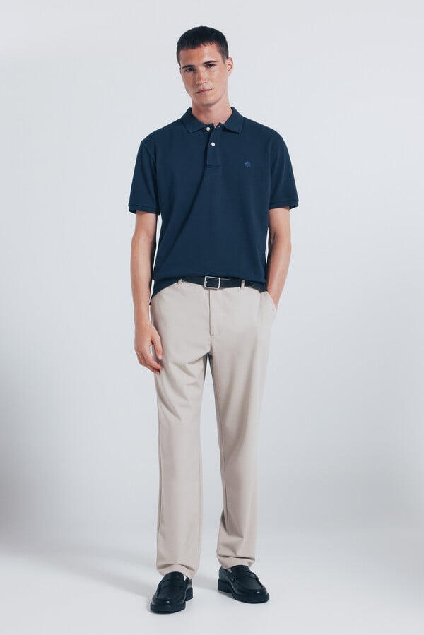 Springfield Polo piqué básico regular fit azul