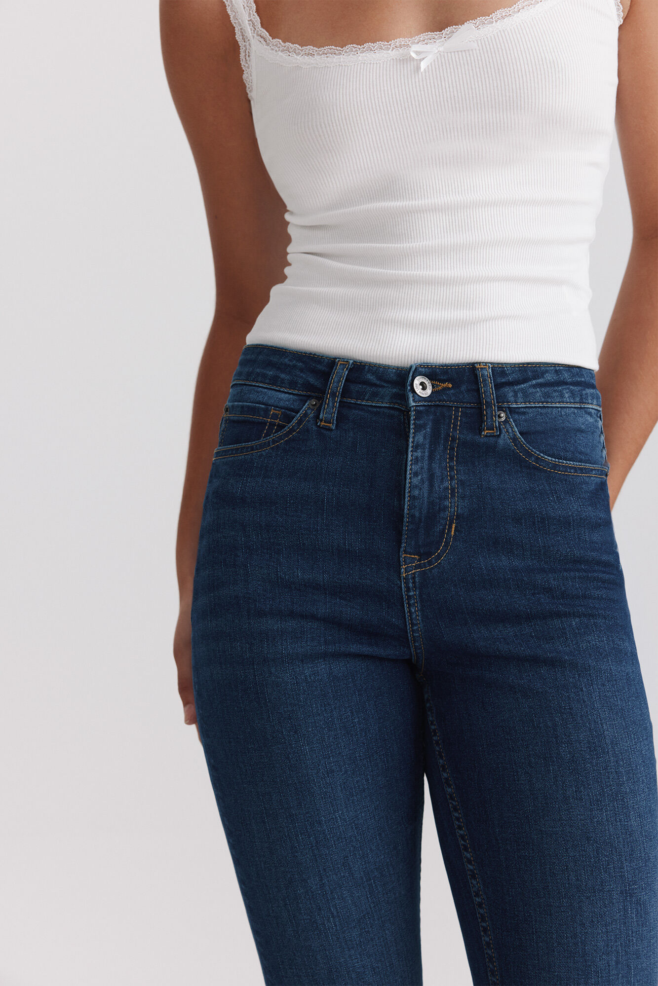 Springfield Jeans bootcut de tiro alto