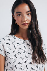 Springfield Playera estampada motivos pequeños beige
