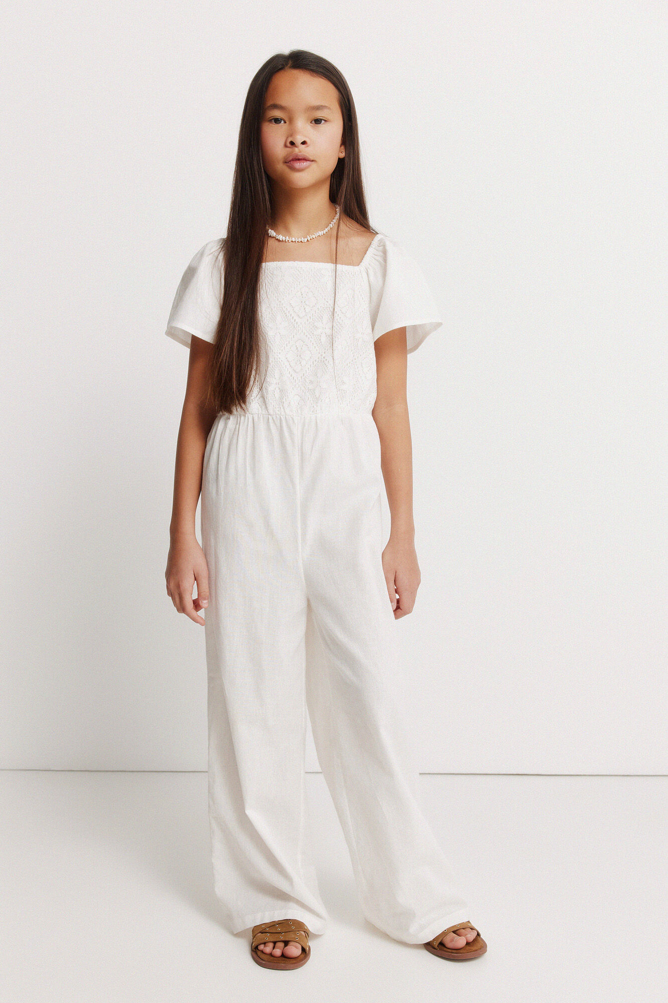 Springfield Kids Overol bordado suizo para ni&ntilde;a