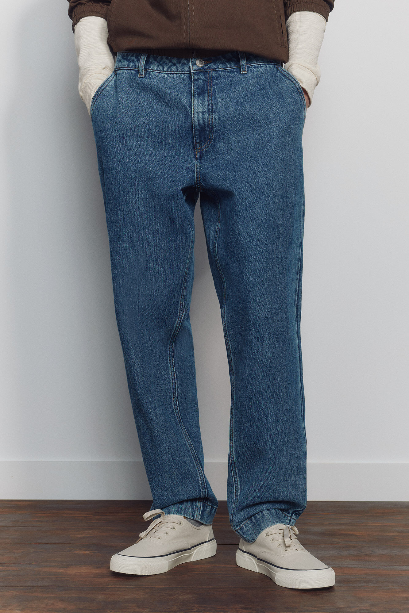 Springfield Jeans chino sobrete&ntilde;ido relaxed fit azul