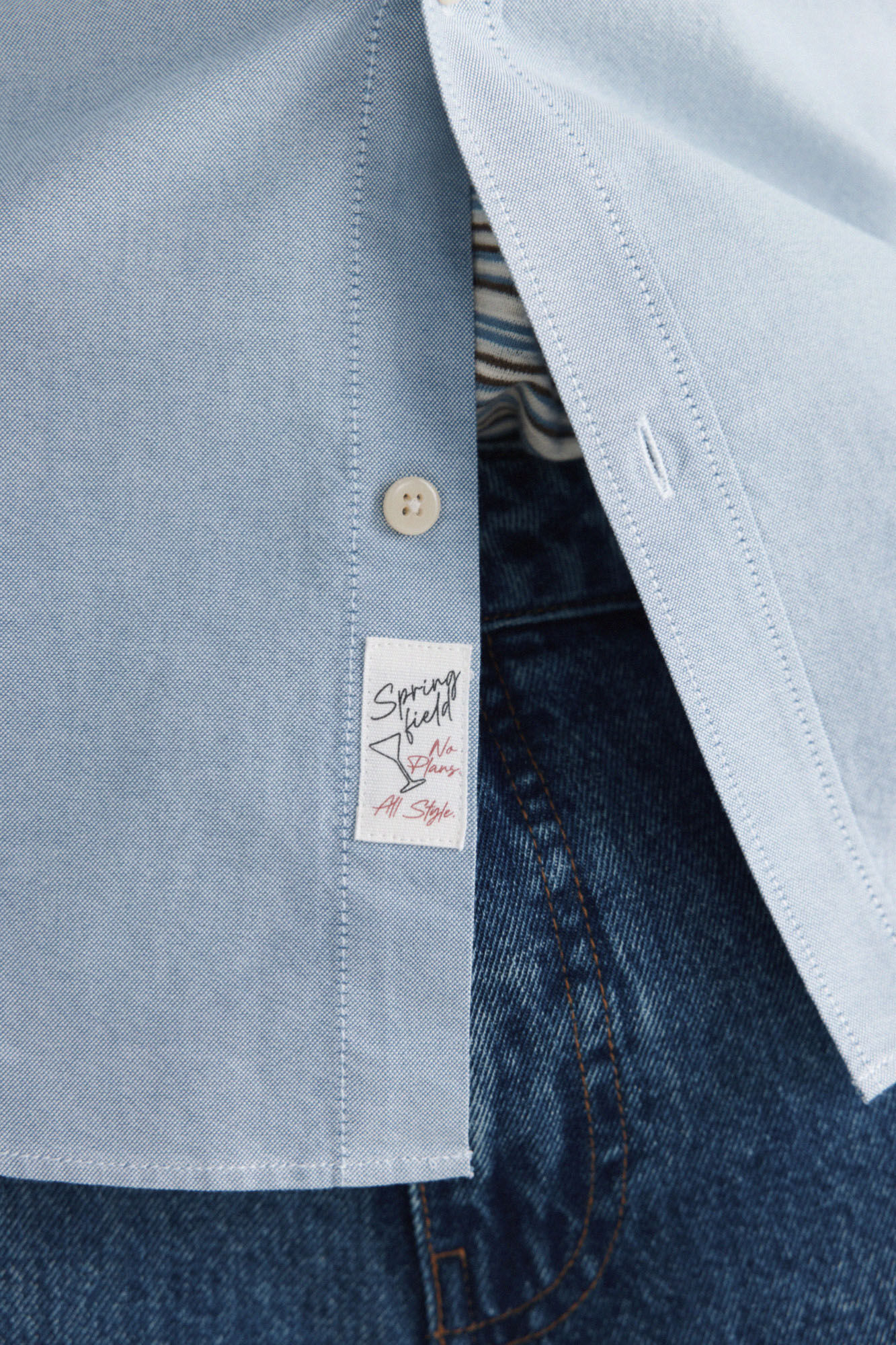 Springfield Camisa oxford ligera estampado