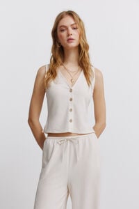 Springfield Playera de tirantes con botones