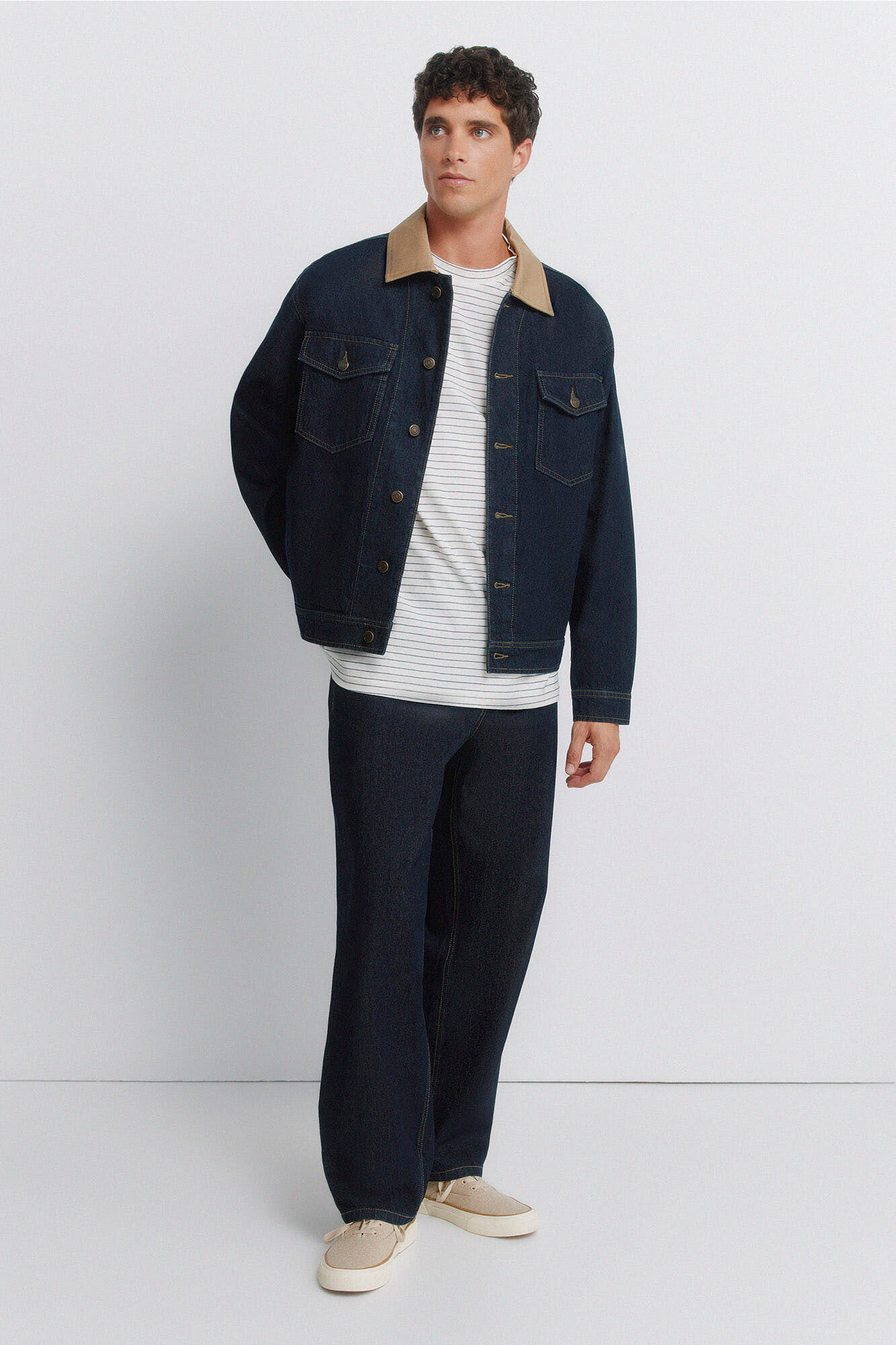 Springfield Camiseta b&aacute;sica rayas blanco