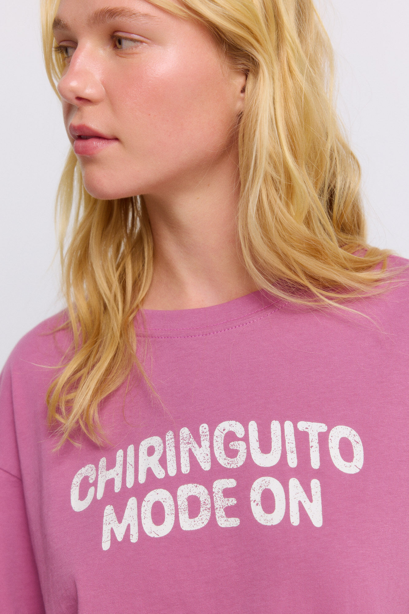 Springfield Playera de manga corta "chiringuito modo on" morado/lila