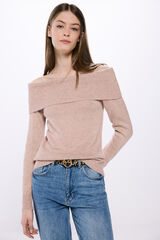 Springfield Suéter cuello vuelto escote hombros rosa