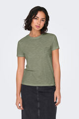 Springfield Playera de manga corta y cuello redondo gris