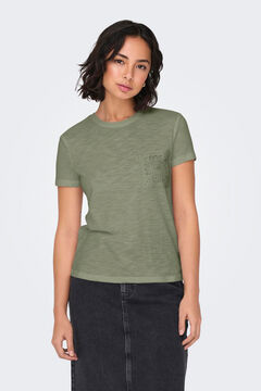 Springfield Playera de manga corta y cuello redondo gris
