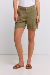 Springfield Short cargo de denim khaki