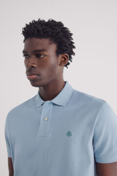 Springfield Polo piqué básico regular fit azul mezcla