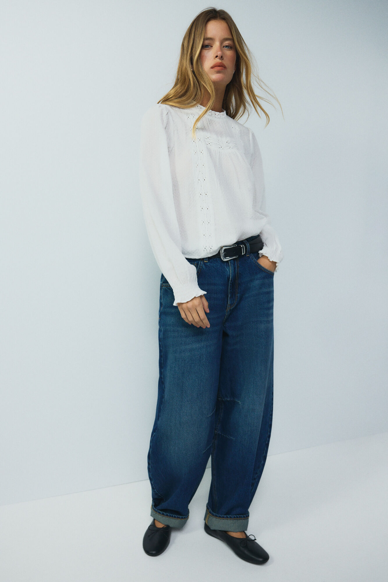 High Spirits Blusa Sunday blanco