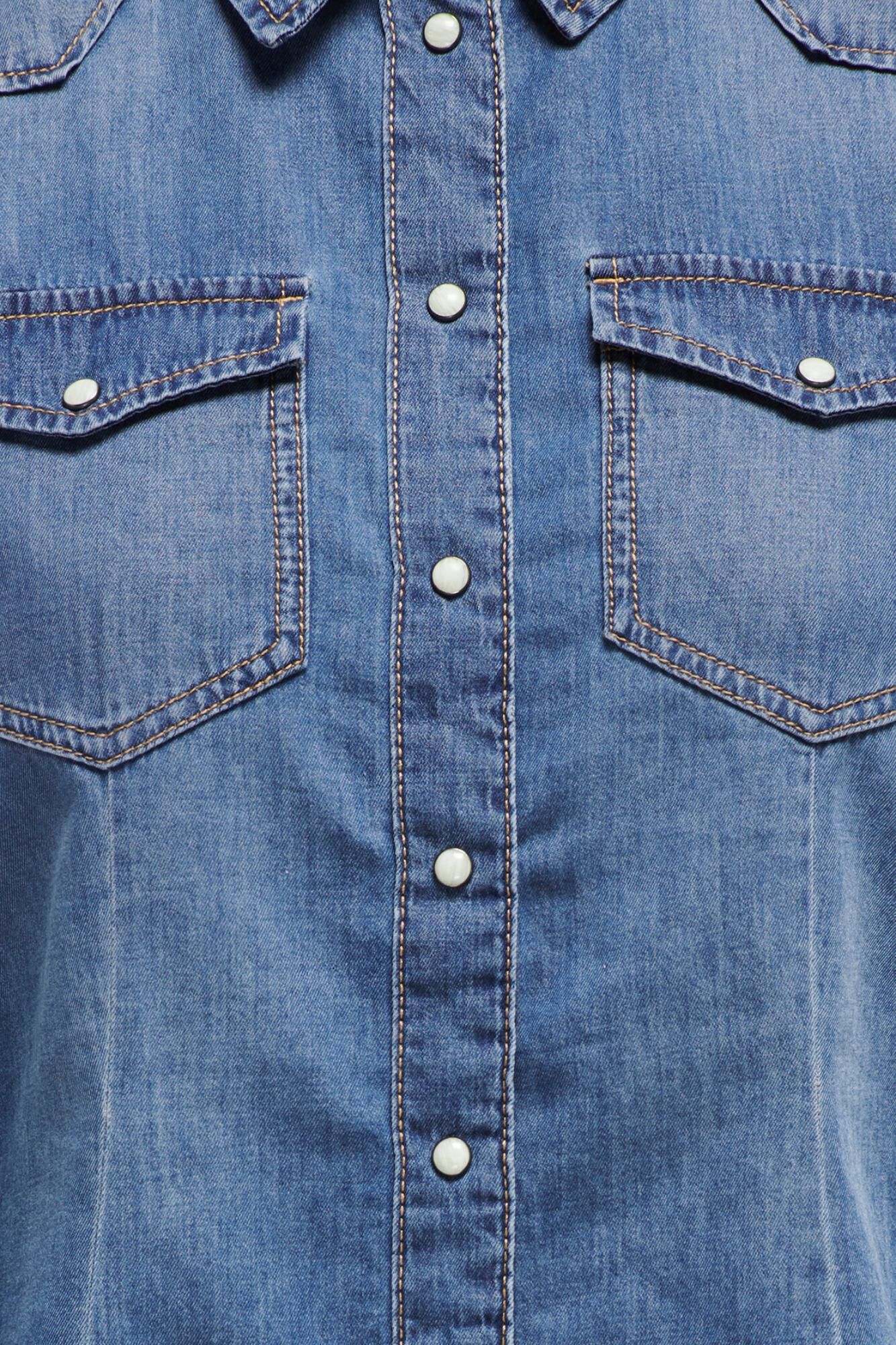Only Camisa denim de manga larga azulado
