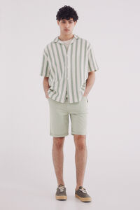 Springfield Bermuda color ligera lavada slim fit kaki