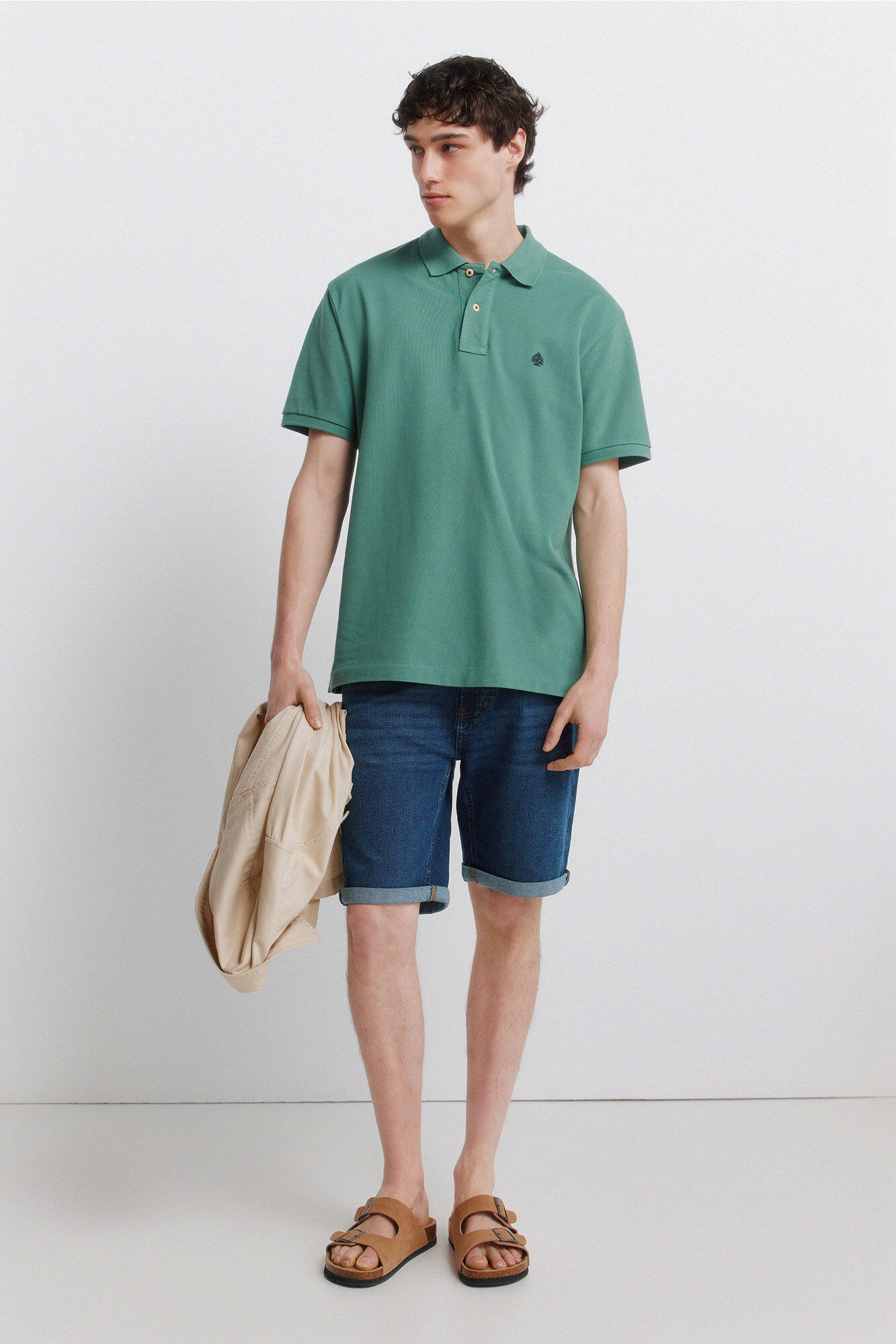 Springfield Polo b&aacute;sico Springfield regular fit verde