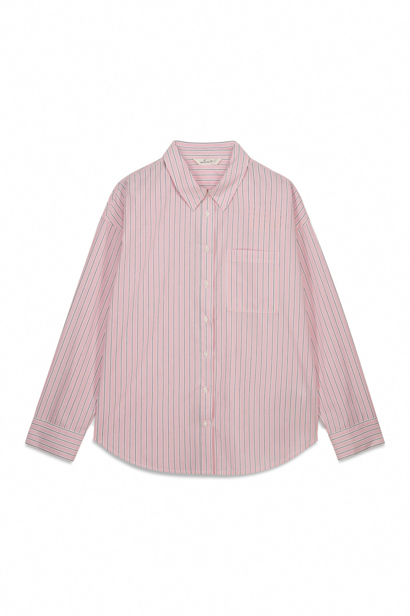 Springfield Camisa oversize de rayas rosa