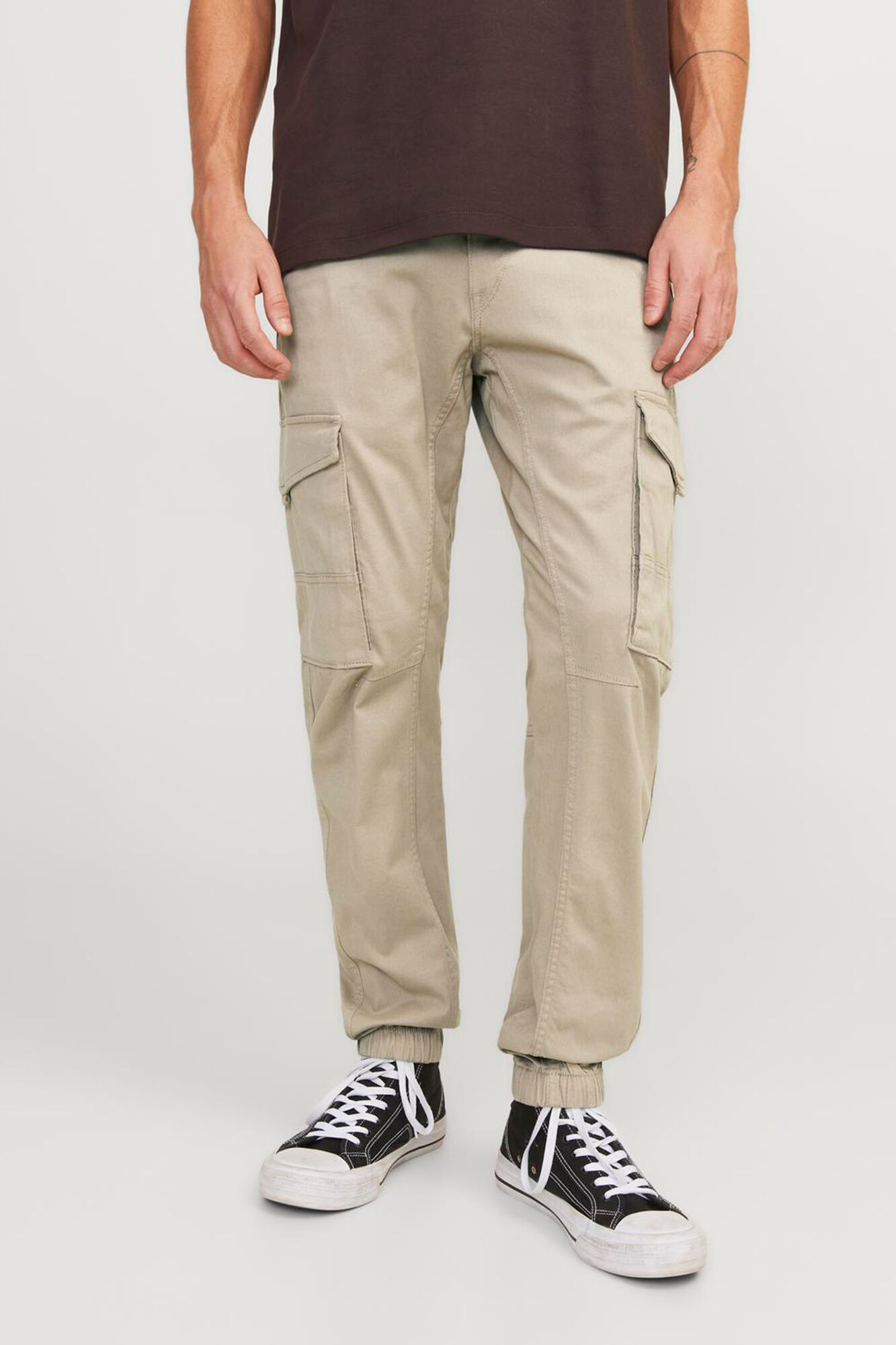 Jack & Jones Pantal&oacute;n cargo slim fit gris