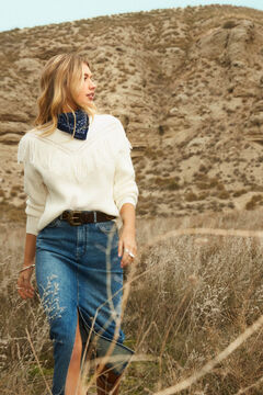 Springfield Falda denim midi azul