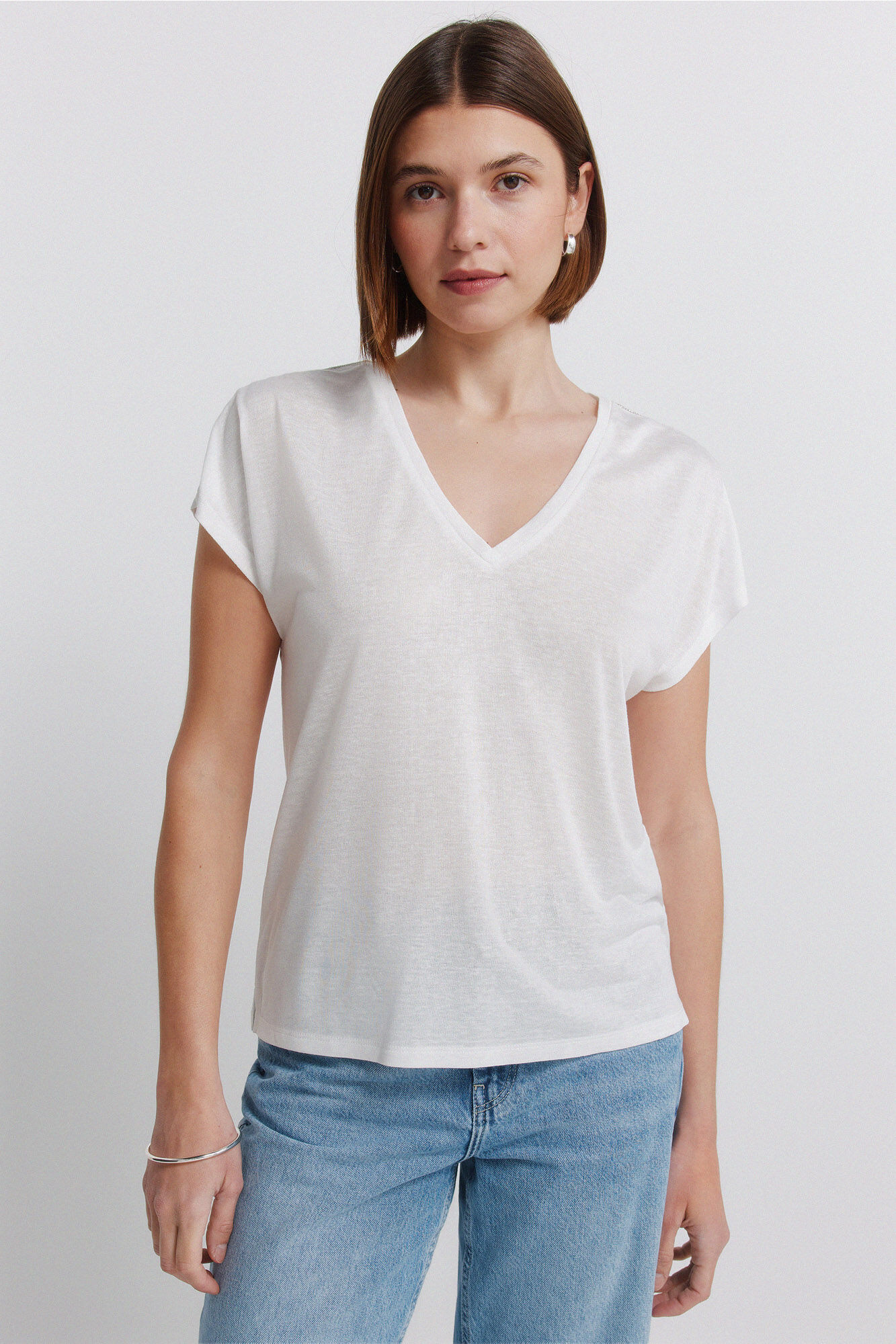 Springfield Playera manga murci&eacute;lago blanco