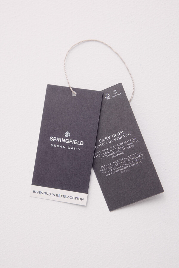Springfield Polo piqué look vestido slim fit café