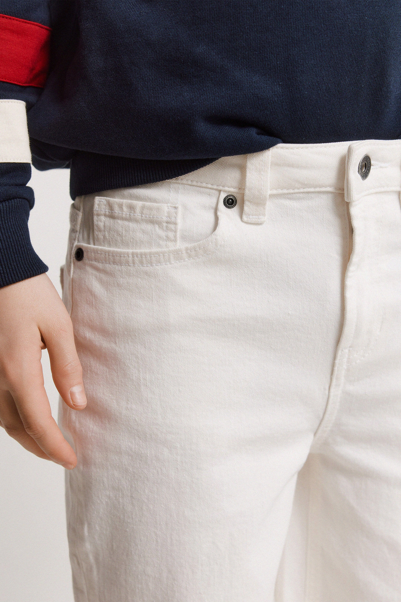 Springfield Kids Bermudas para ni&ntilde;o de denim blanco