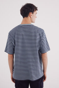 Springfield Playera rayas estampada azul
