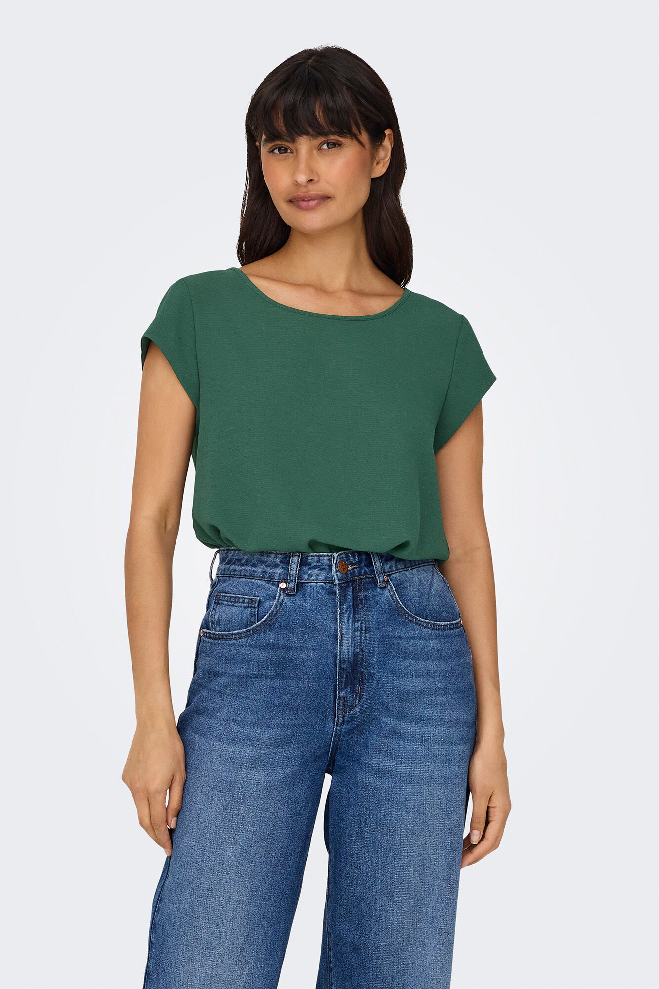 Only Playera manga corta verde