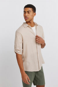 Springfield Camisa manga 3/4 de lino viscosa