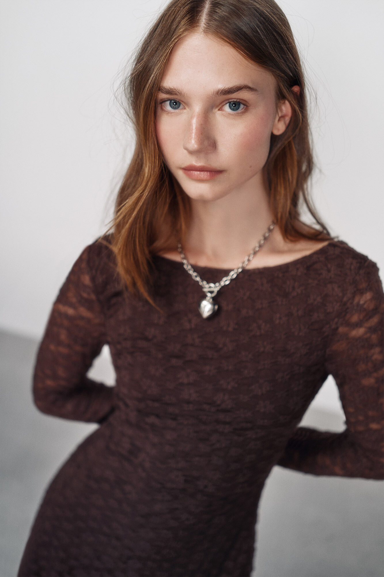 High Spirits Vestido Asym caf&eacute;