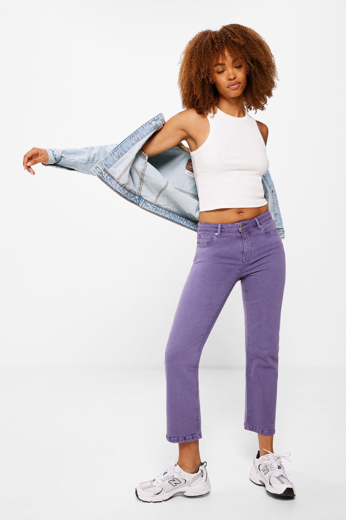 Jeans Kick Flare Lavado Sostenible Pantalones de mezclilla para mujer