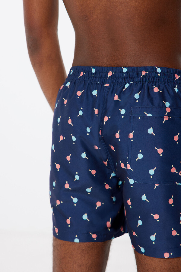 Springfield Bañador estampado ping pong azul