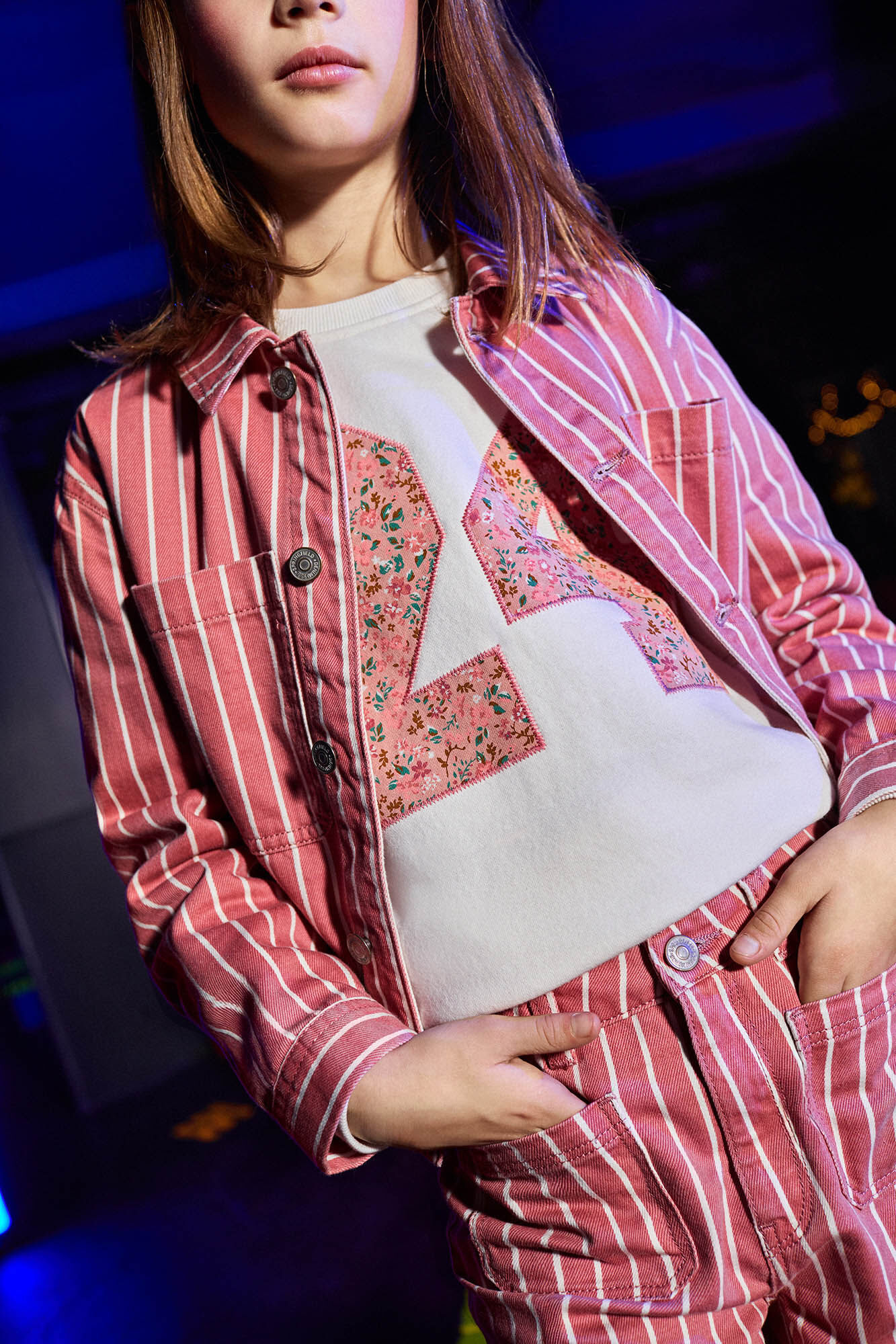 Springfield Kids Chaqueta rayas ni&ntilde;a fucsia