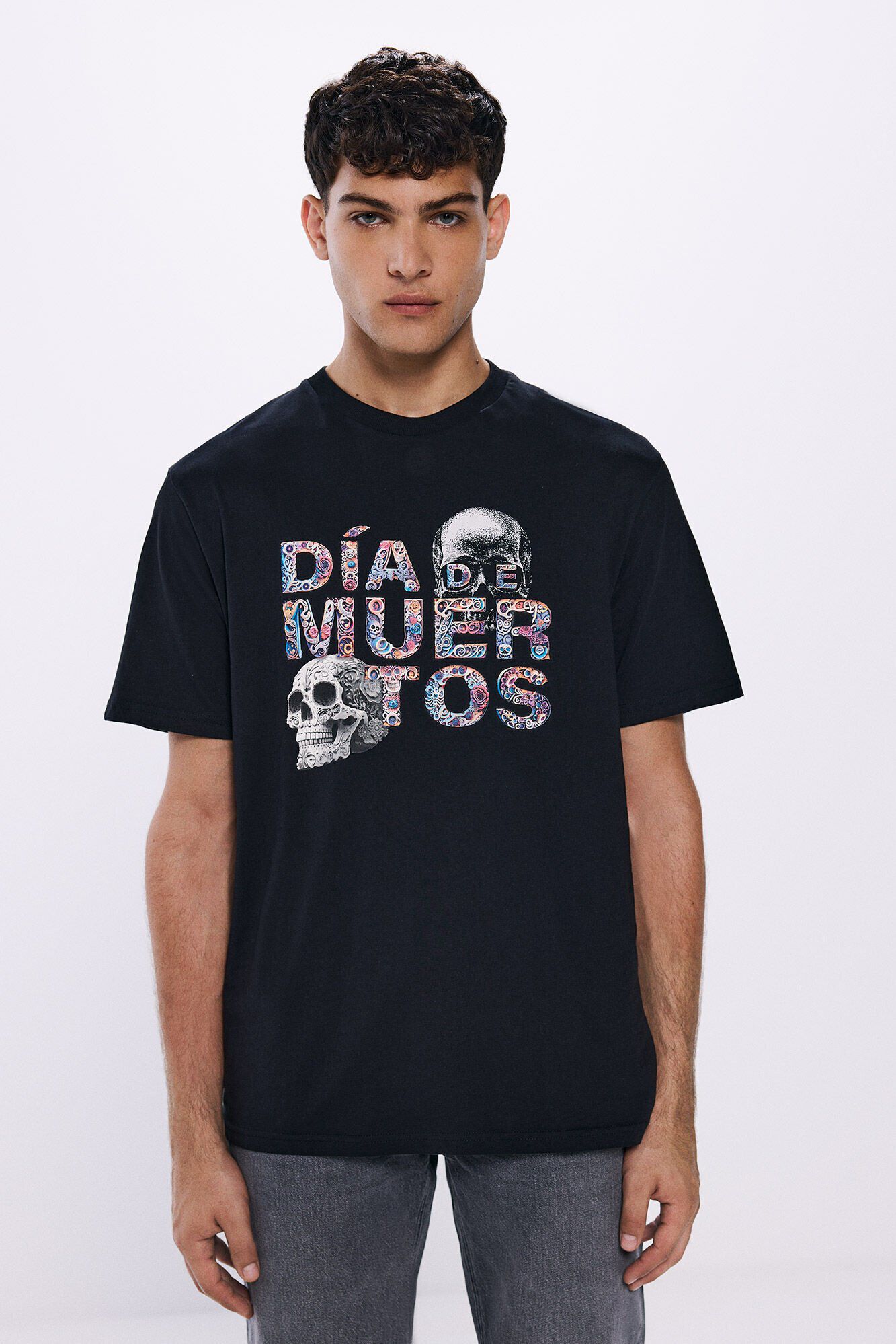 Springfield Playera dia de muertos negro