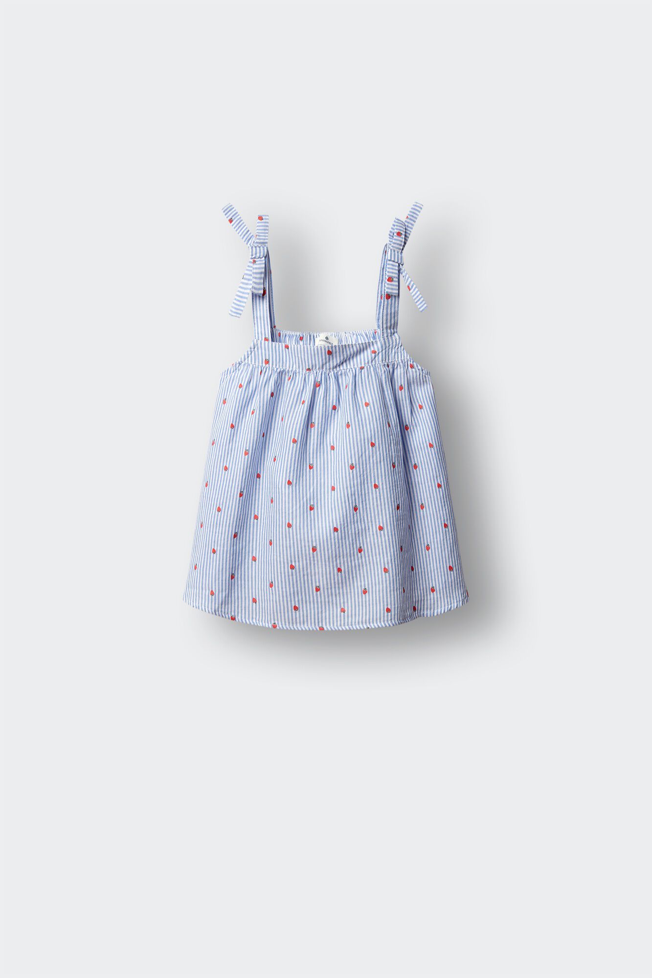 Springfield Kids Blusa sin mangas oxford de fresas para ni&ntilde;a