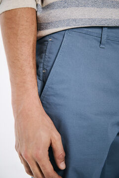 Springfield Pantalón chino microestampado slim fit azul