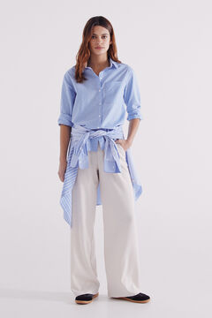 Springfield Camisa oversized algodón azul indigo