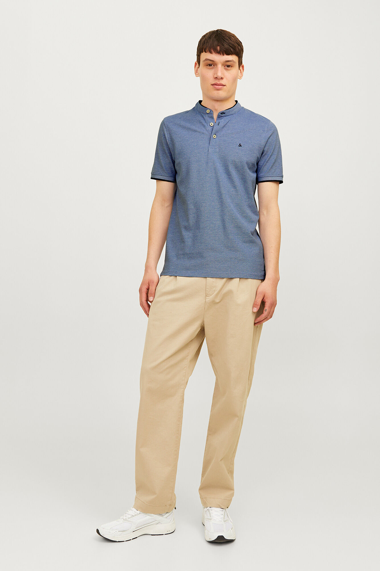 Jack & Jones Polo slim fit cuello mao azul
