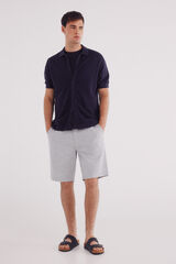 Springfield Bermuda chambray comfort slim fit azul