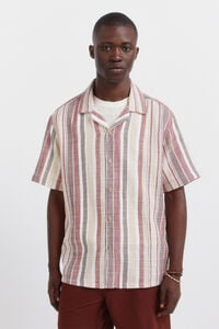 Springfield Camisa de manga corta de rayas r&uacute;stica