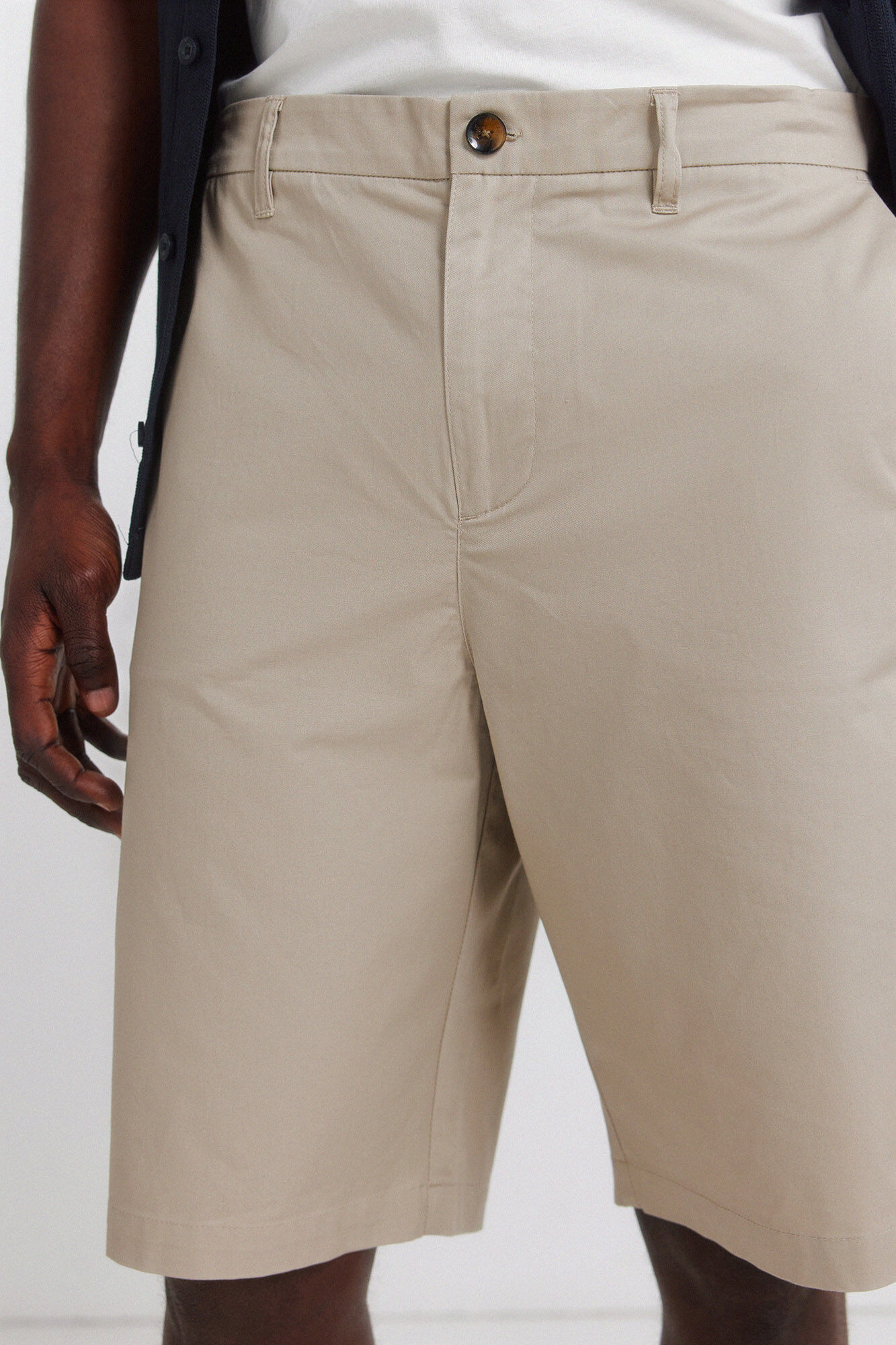 Springfield Bermudas de algod&oacute;n relaxed fit caf&eacute;