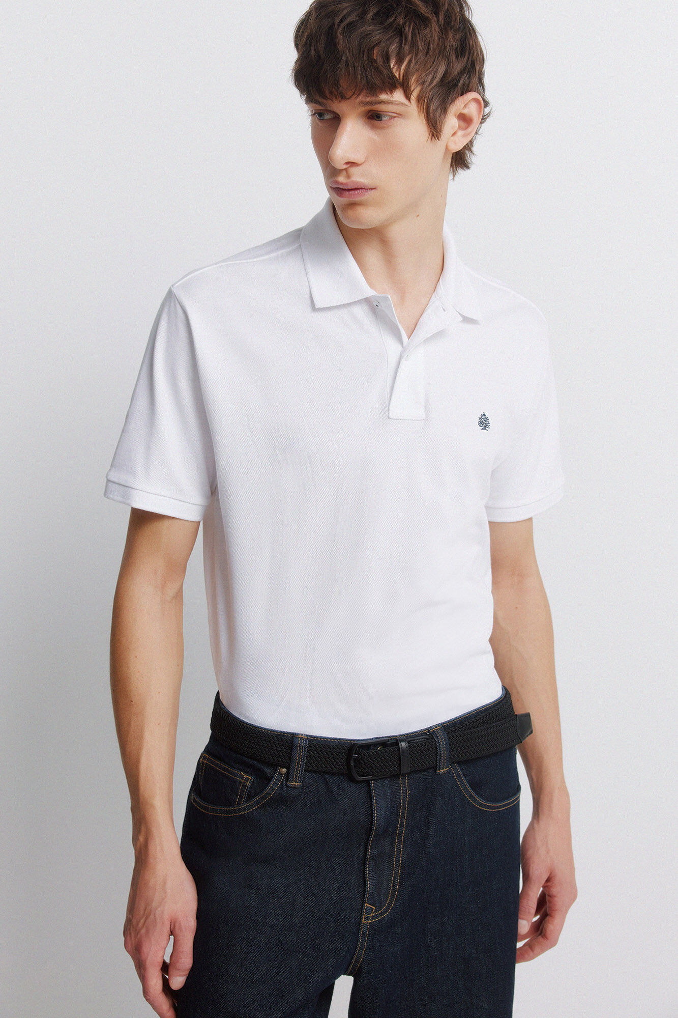 Springfield Cintur&oacute;n trenzado monocolor negro