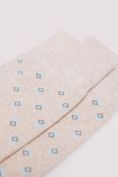 Springfield Calcetín largo jacquard beige