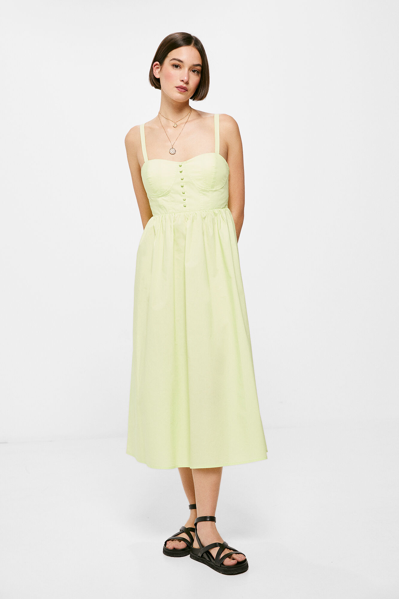 Vestido Midi Corse Popelin Springfield MX