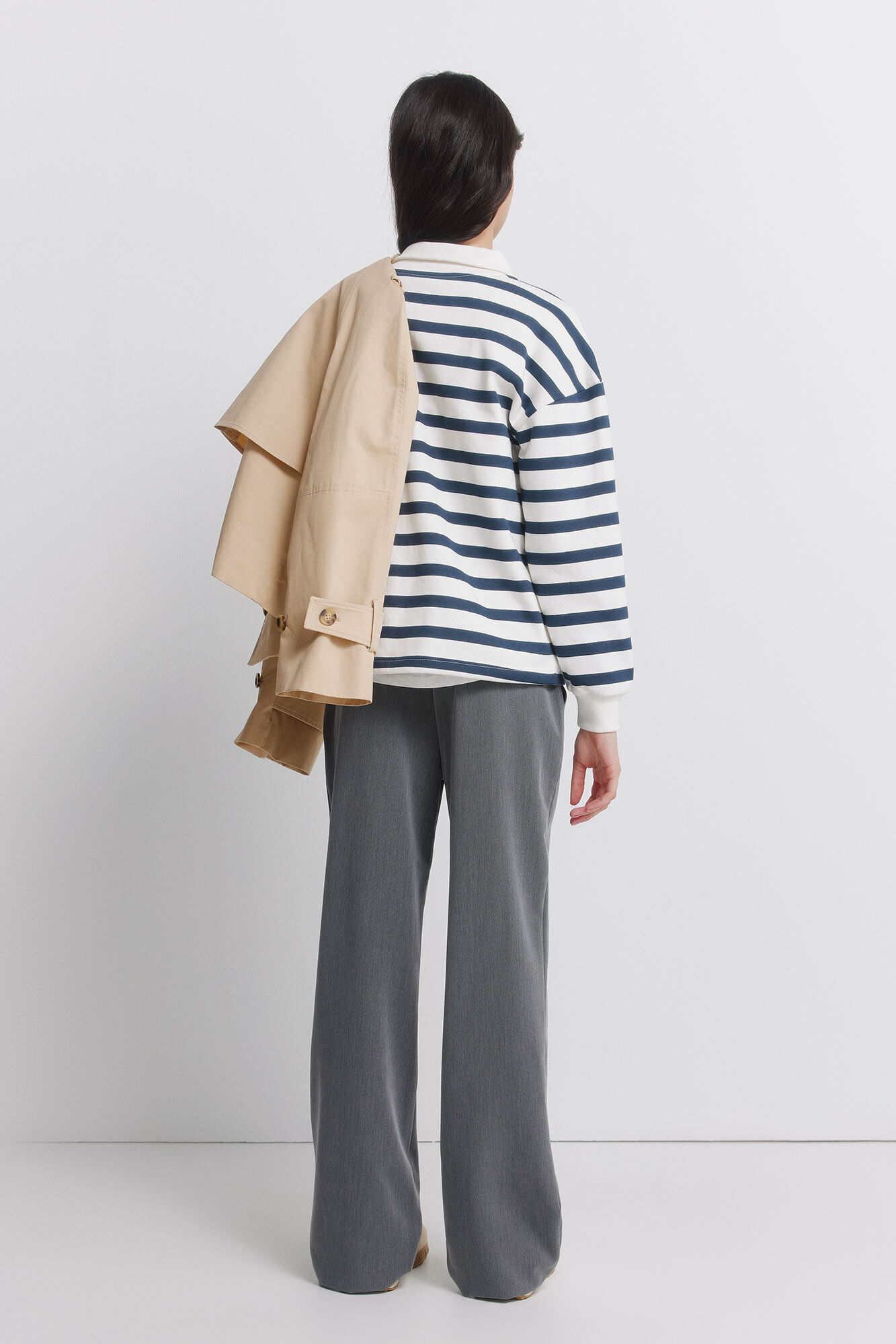 Springfield Pantal&oacute;n sastrero recto gris